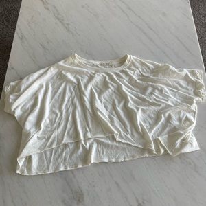 Free people off white cropped tee size Large